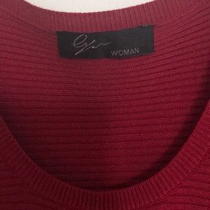 Red knit sweater, size 1X